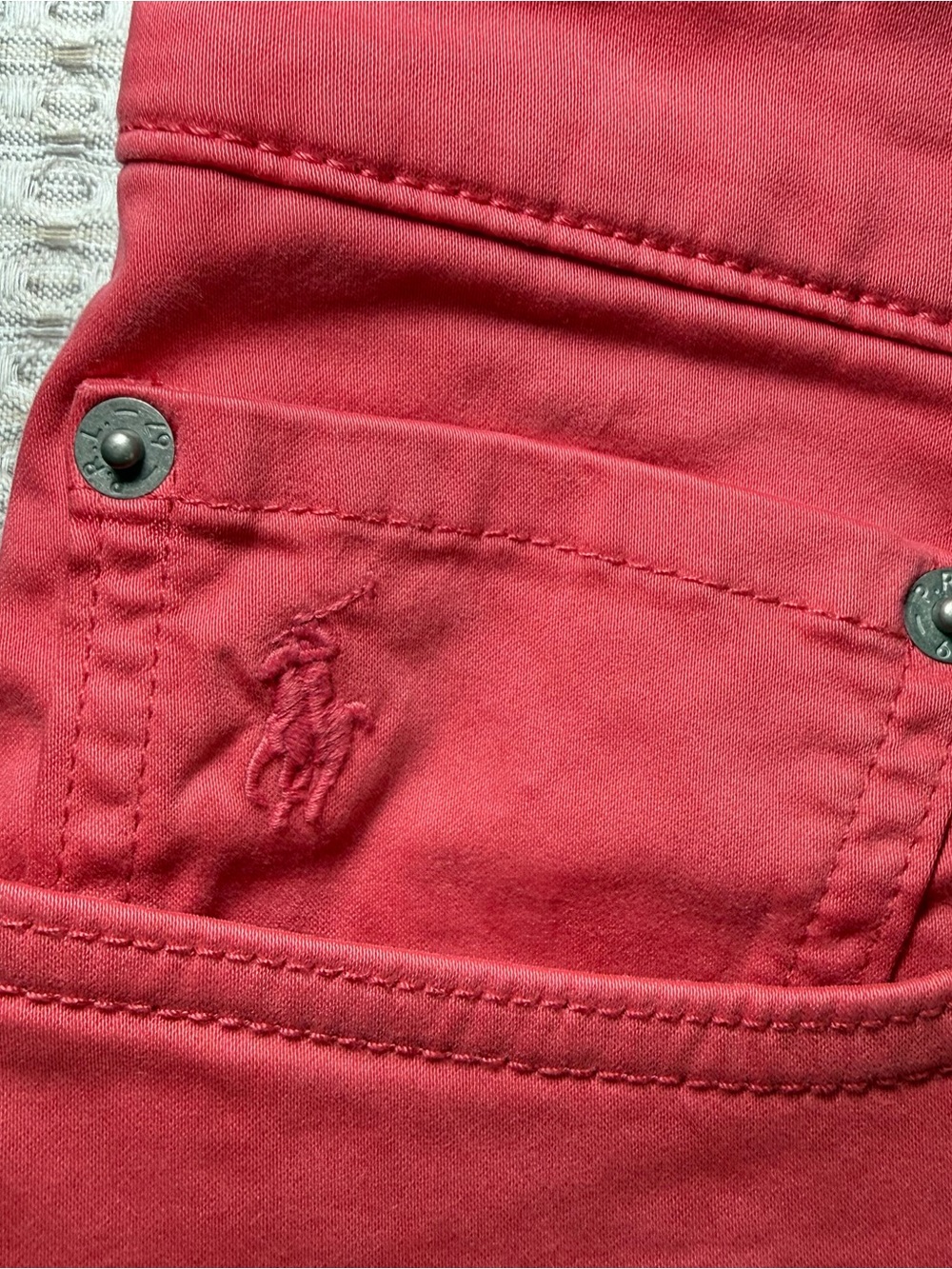 New Polo Ralph Lauren The Varick Slim Straight Men’s Size 33x32 Pants Salmon - Picture 7 of 13